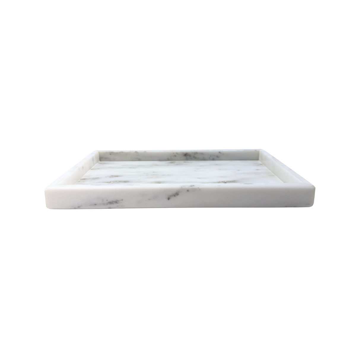 Bandeja de mármore branco Arestas 20x30cm