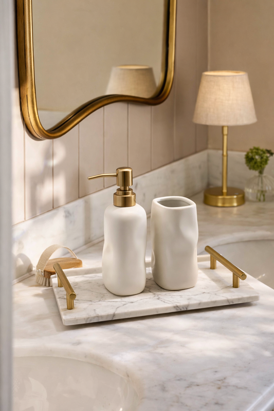 Kit 3 peças para banheiro cerâmica