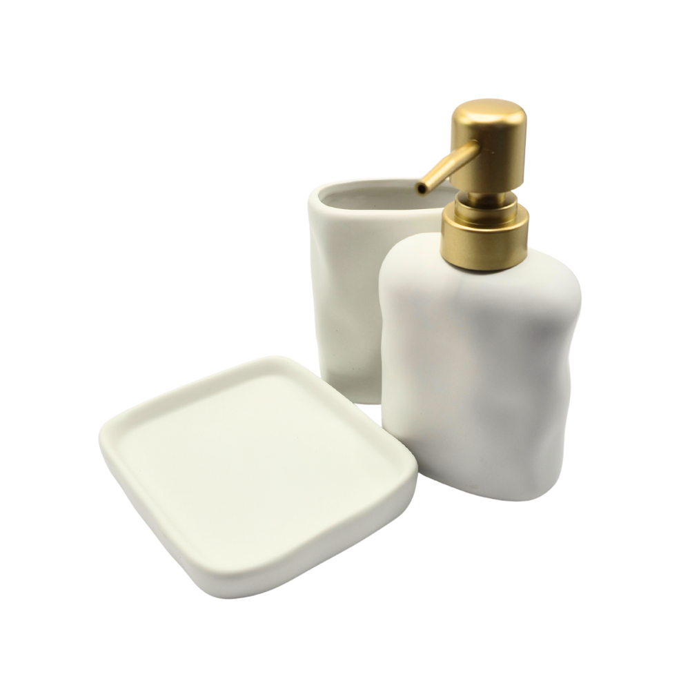 Kit 3 peças para banheiro cerâmica