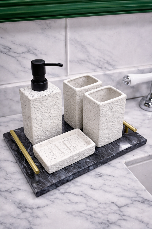 Kit 4 peças para banheiro cerâmica