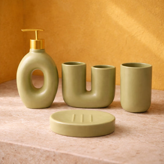 Kit 4 peças para banheiro cerâmica