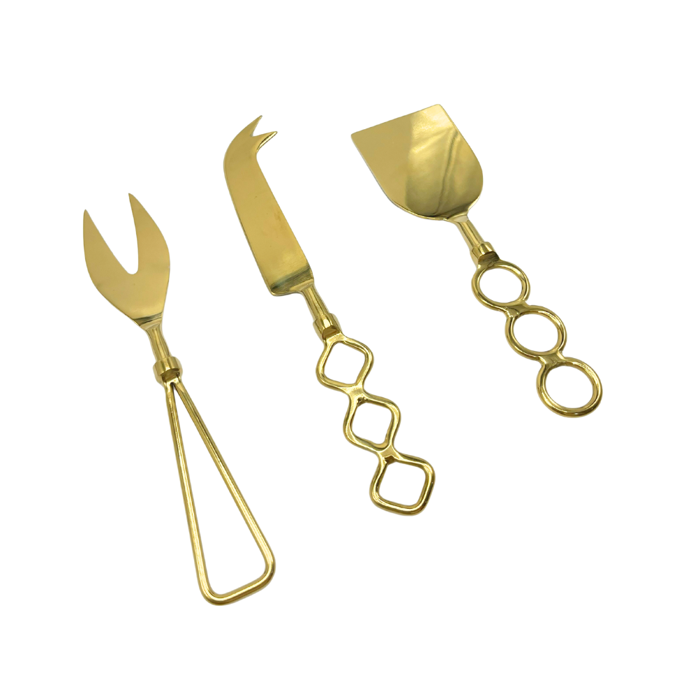 Kit 3 talheres de queijo Geomtric 15cm
