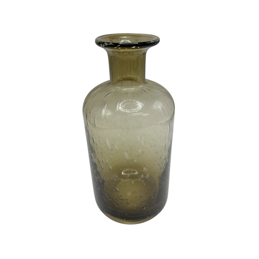 Vaso em vidro Fumê 19x8cm