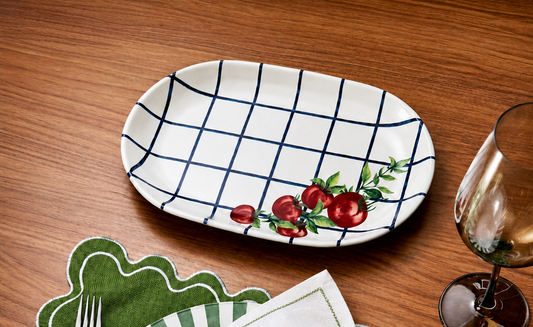 Travessa Ceramica Tomatinhos Quadretti 22x35cm