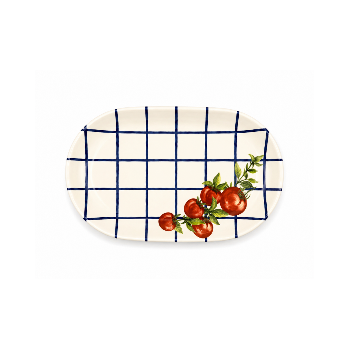 Travessa Ceramica Tomatinhos Quadretti 22x35cm