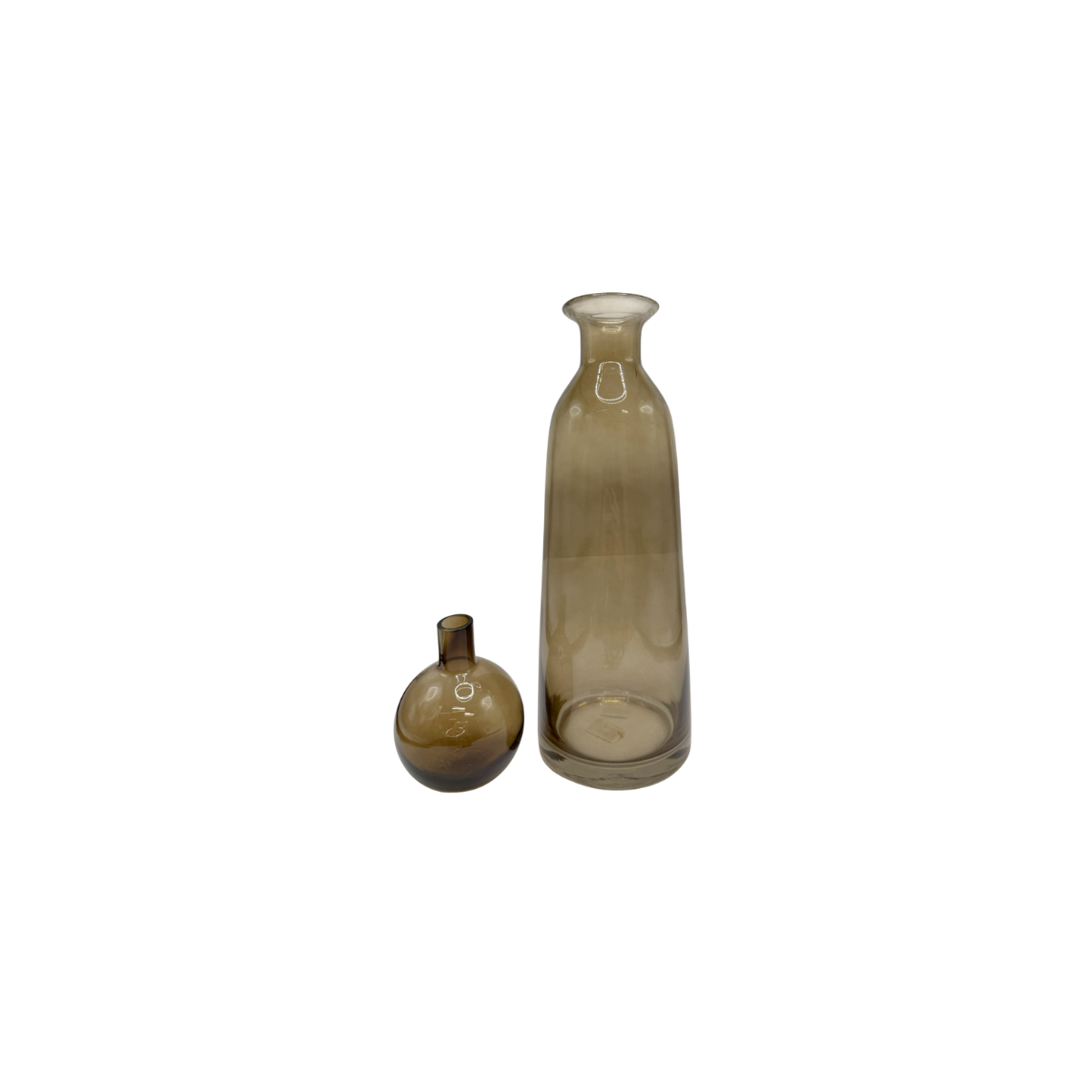 Conjunto 3 vasos de vidro Fumê 3 peças