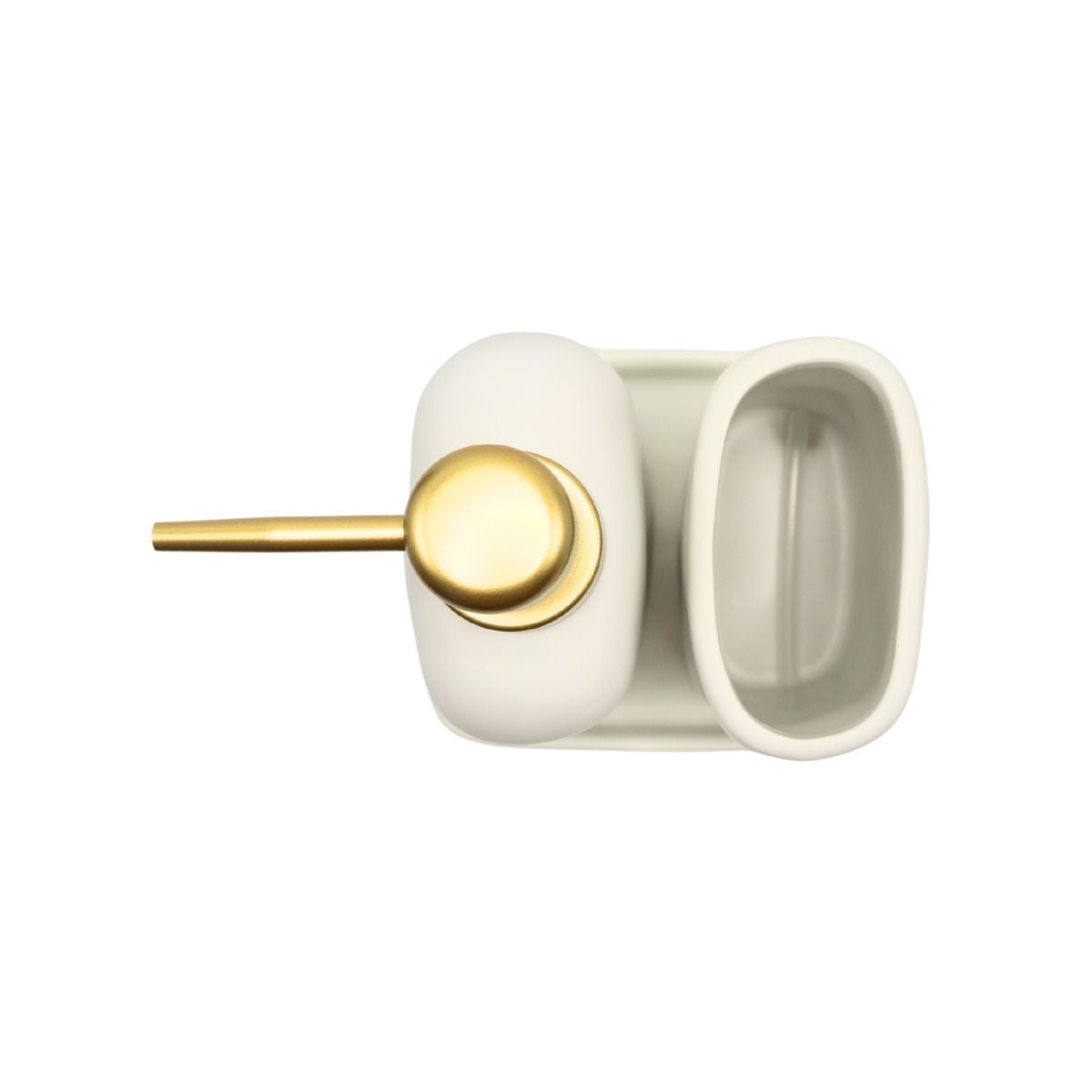 Bandeja de mármore branco Duna + Kit 3 peças para banheiro Glam