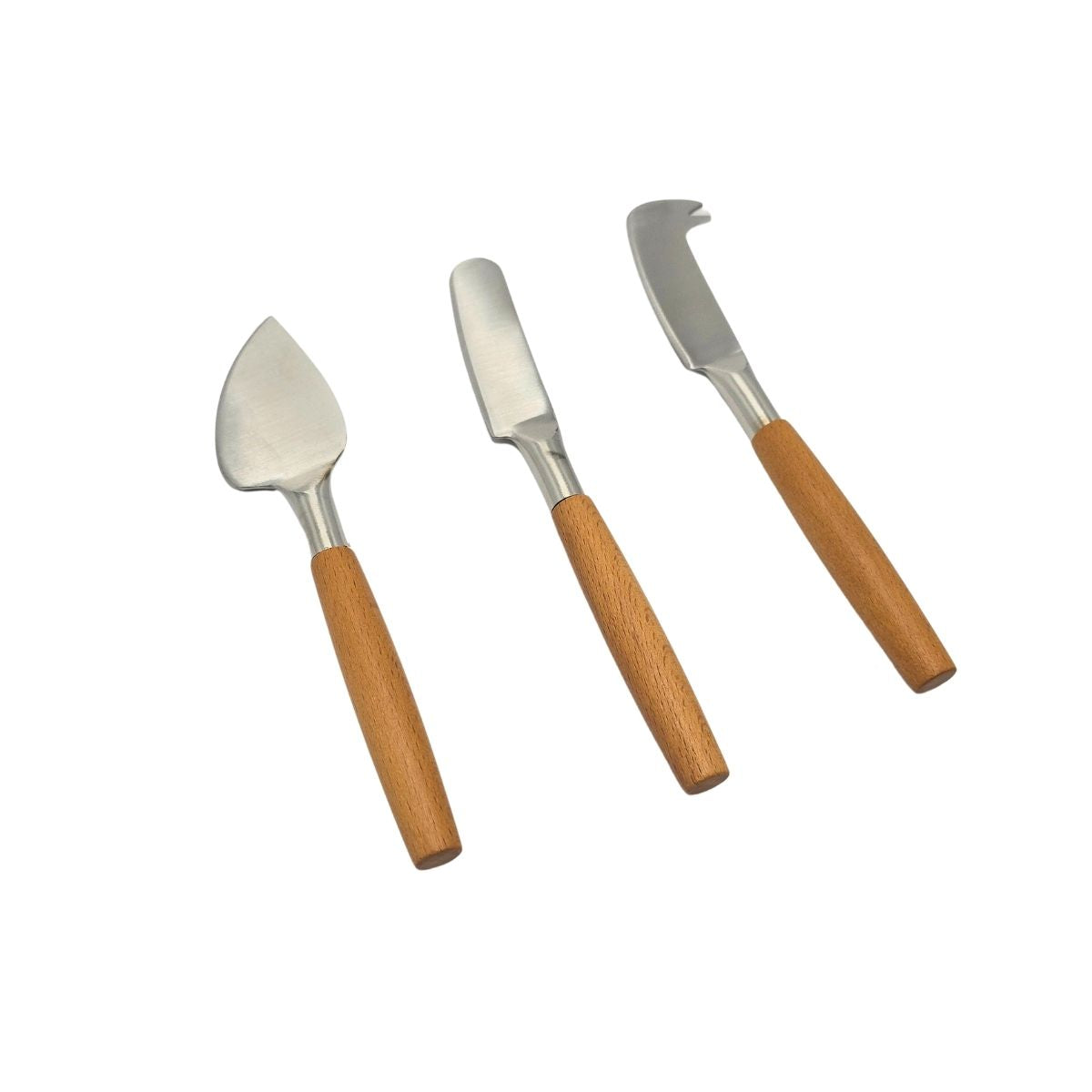 Kit Tábua nozes Origens 20x30cm + 3 talheres de queijo Wood