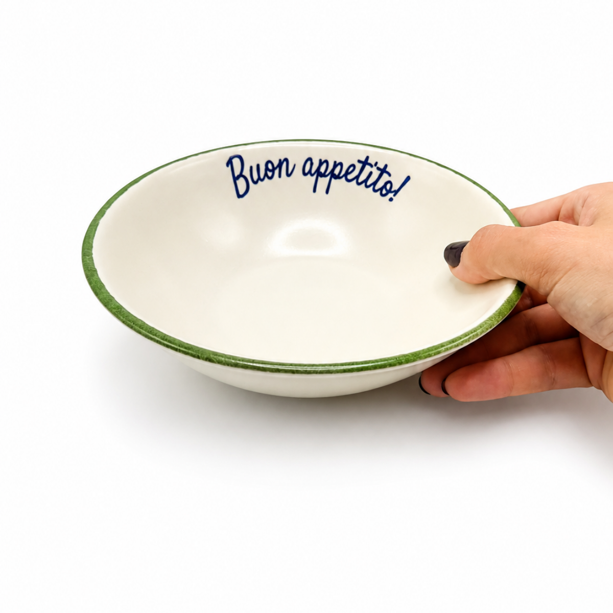 Bowl ceramica buon appetito Italia verde 15cm - Il Nido