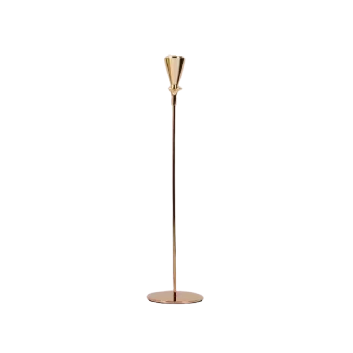 Kit 3 candelabros de metal dourados Vertical