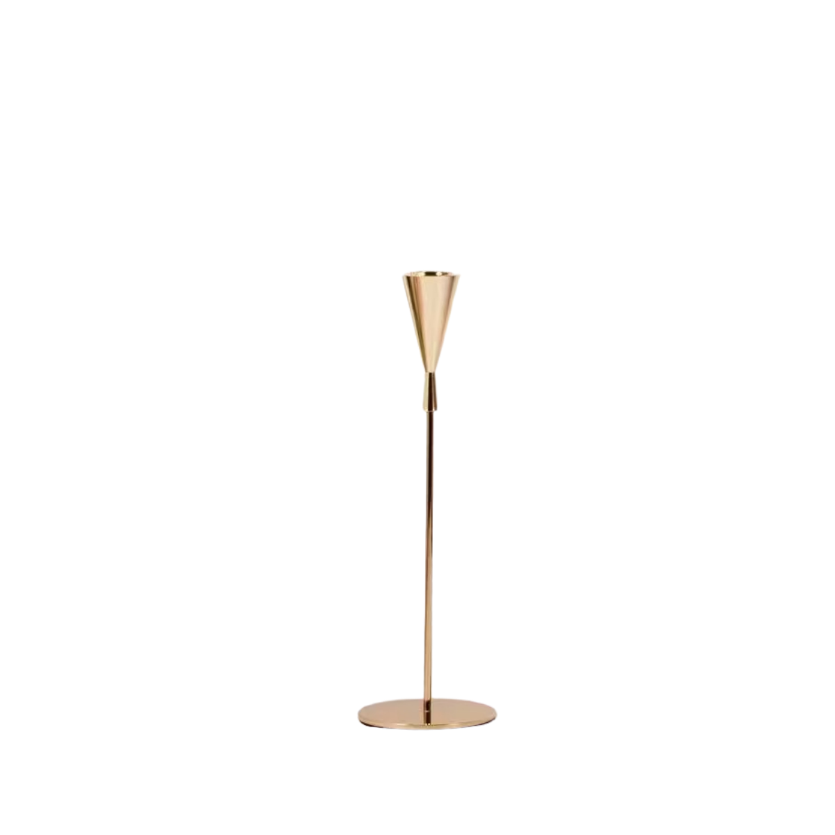 Kit 3 candelabros de metal dourados Linear