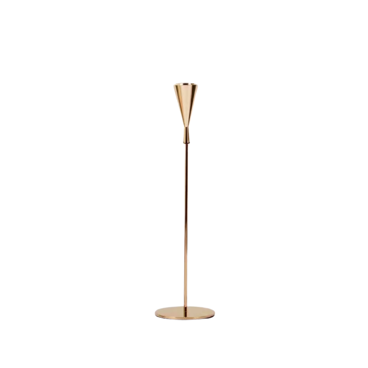 Kit 3 candelabros de metal dourados Linear