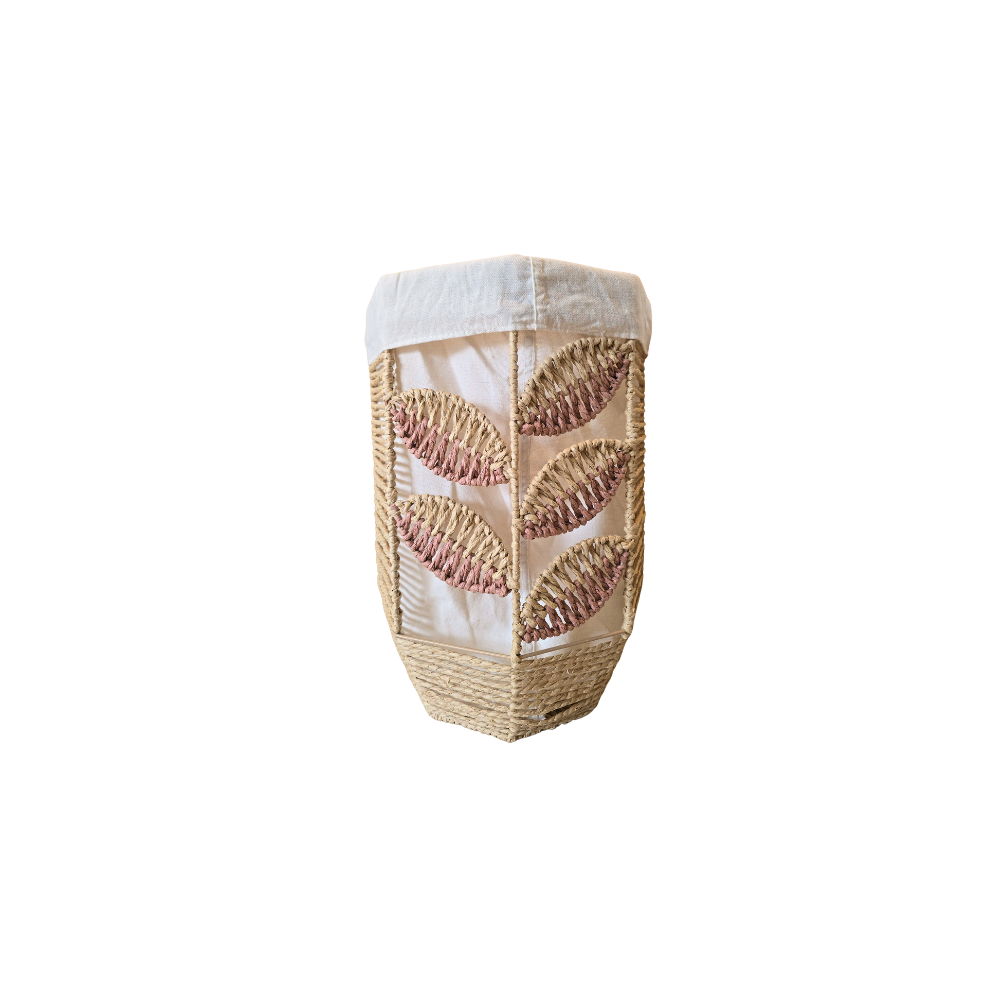 Kit 3 cestos em papel torcido com forro