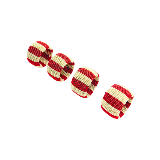 Conjunto anéis de guardanapo Stripes 4 peças - mesa posta - il nido
