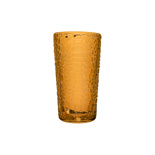 Conjunto copo de vidro âmbar Texture 6 peças - Il Nido