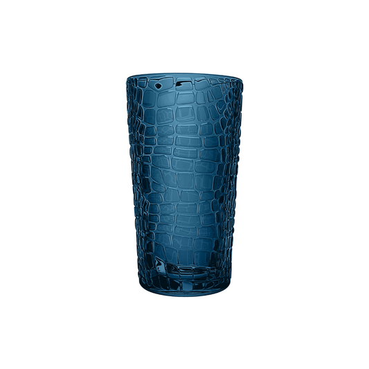 Conjunto copo de vidro azul Texture 6 peças - Il Nido