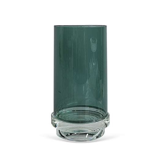 Conjunto copos Aurora de vidro verde esmeralda com base de cristal 6 pecas - il nido