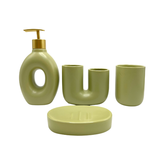 Kit 4 peças para banheiro cerâmica