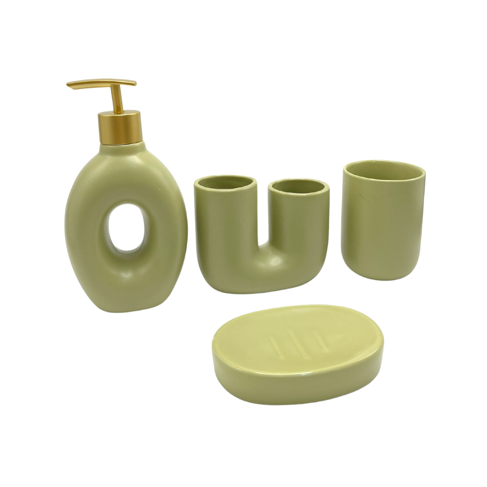 Kit 4 peças para banheiro cerâmica