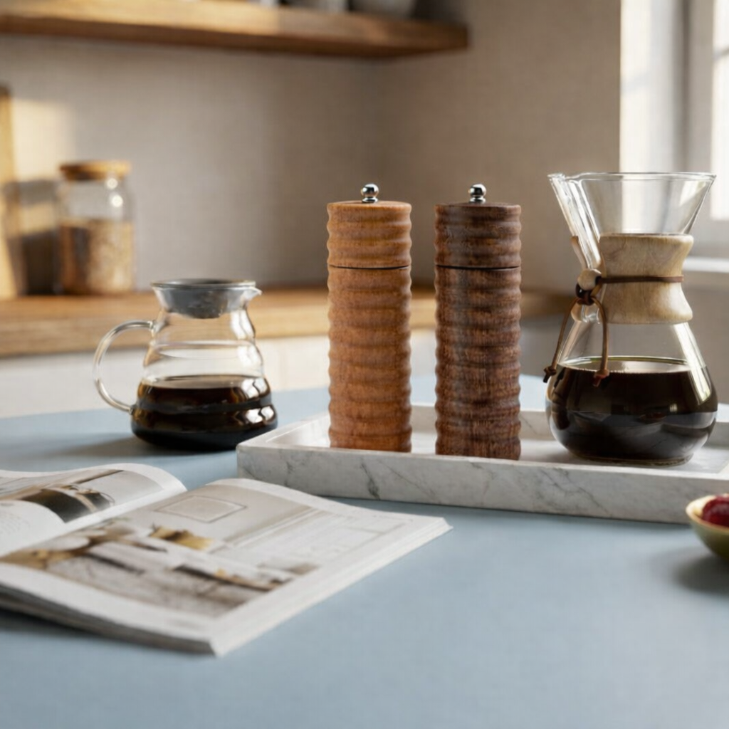 Moedor de temperos em bambu