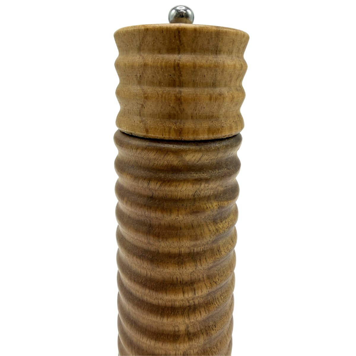 Moedor de pimenta em madeira acacia Grano 15x5cm close - Il Nido