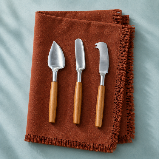 Kit 3 talheres de queijo Wood 18cm