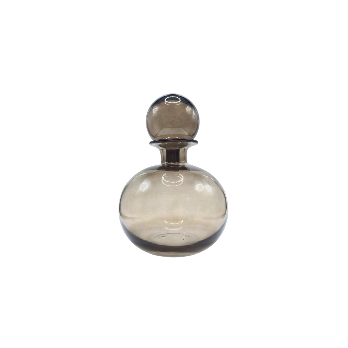 conjunto 3 peças de vasos de vidro fume