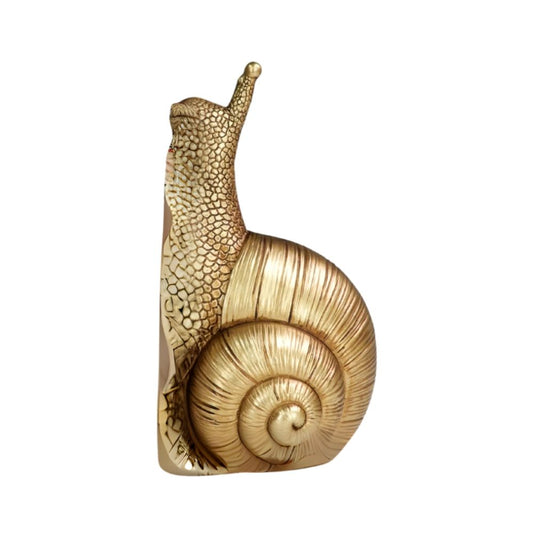 Escultura caracol em pé em poliresina