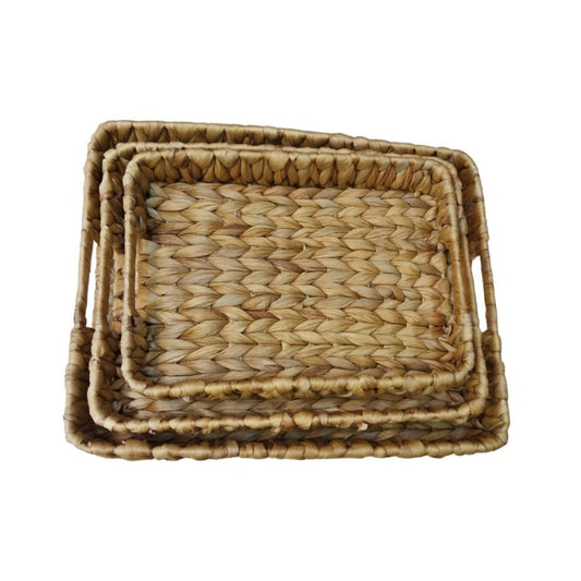 Kit 3 bandejas em fibra natural