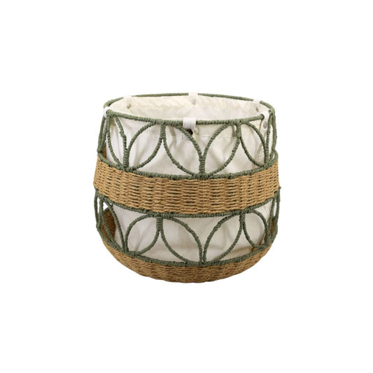 Cesto em papel torcido com forro