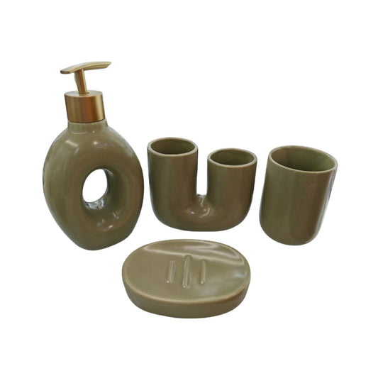 Kit 4 peças para banheiro cerâmica