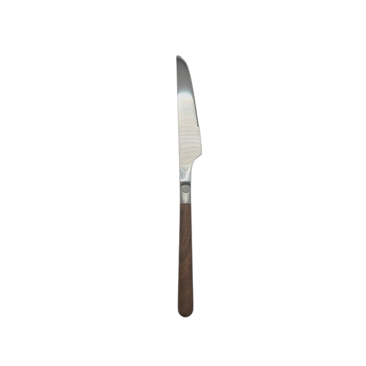 Faca Origens em aço inox com cabo de madeira nozes - 23cm - Il Nido