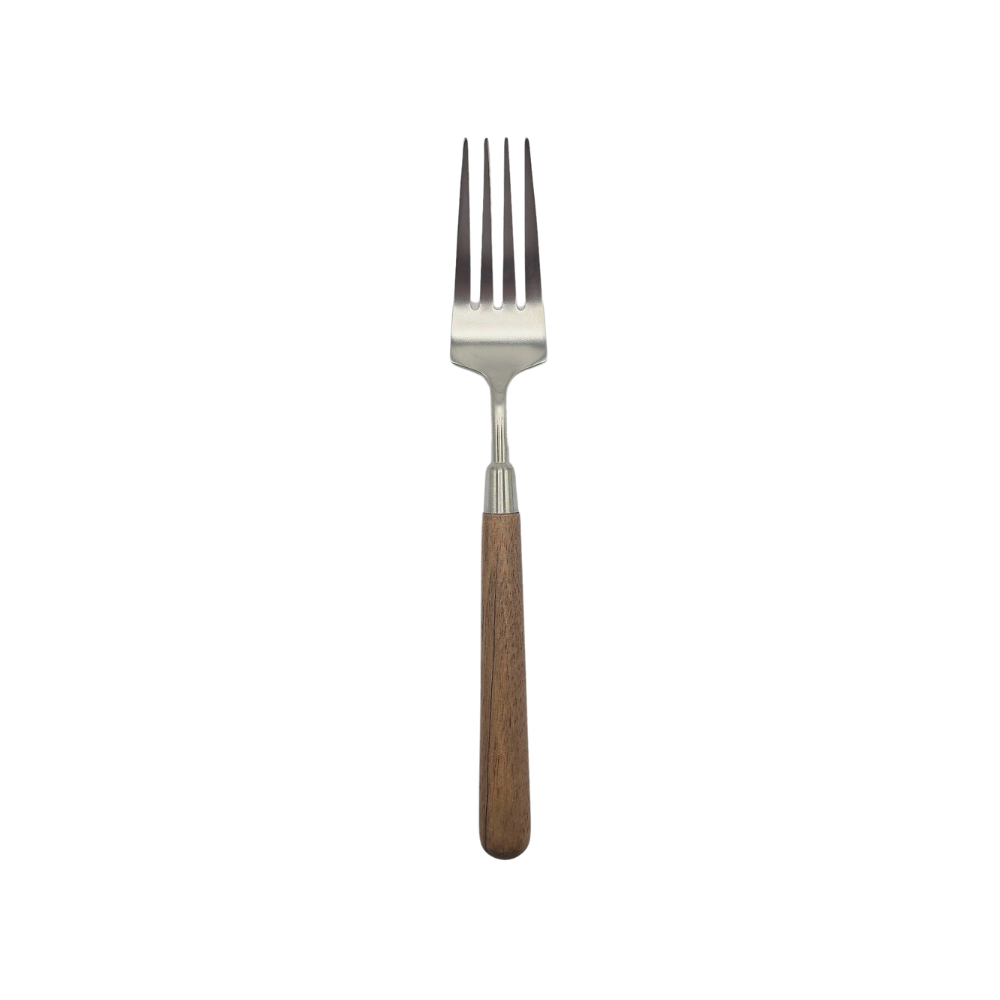 Garfo Origens em aço inox com cabo de madeira nozes - 20cm - Il Nido