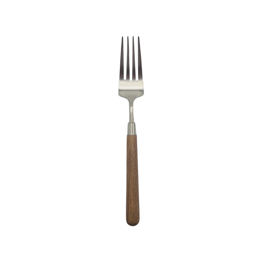 Garfo Origens em aço inox com cabo de madeira nozes - 20cm - Il Nido