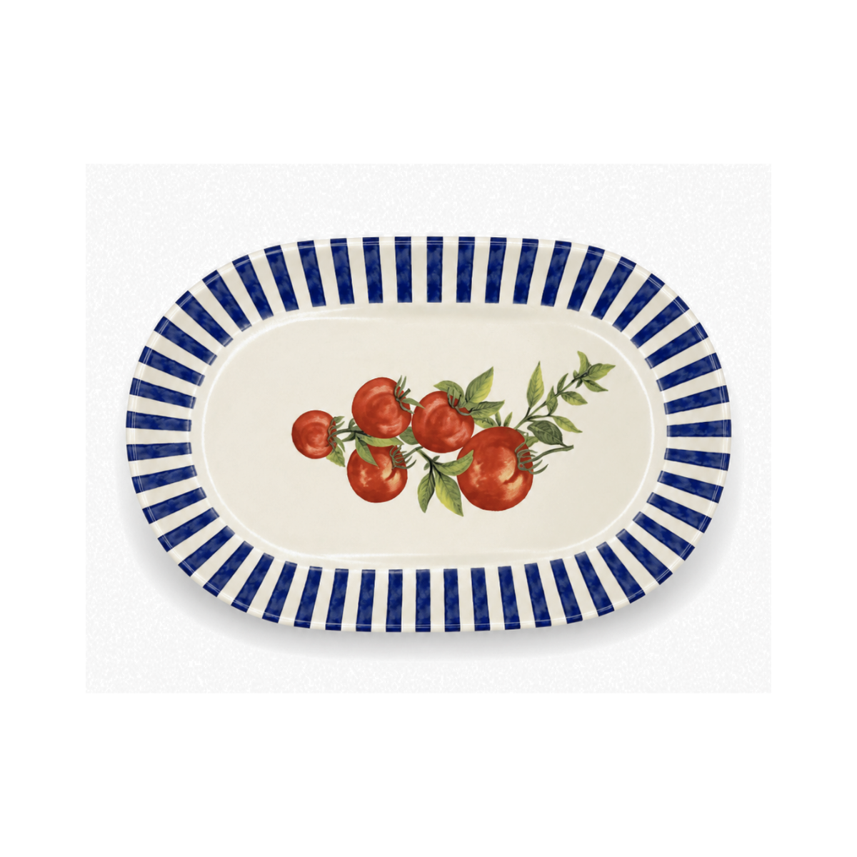 Travessa Ceramica tomatinhos stripes 22x35cm - Il Nido