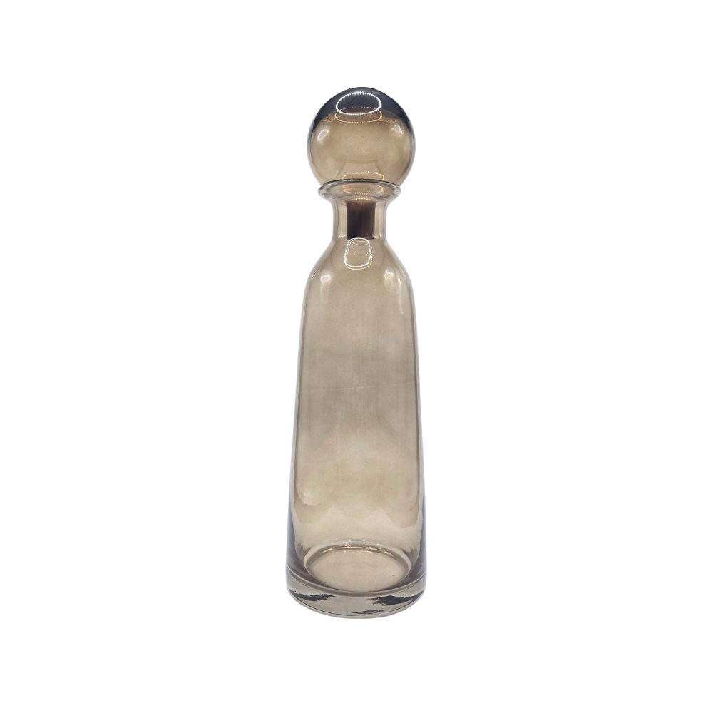 Vaso Fumê em vidro pintado marrom fumê - 42x12cm - Il Nido