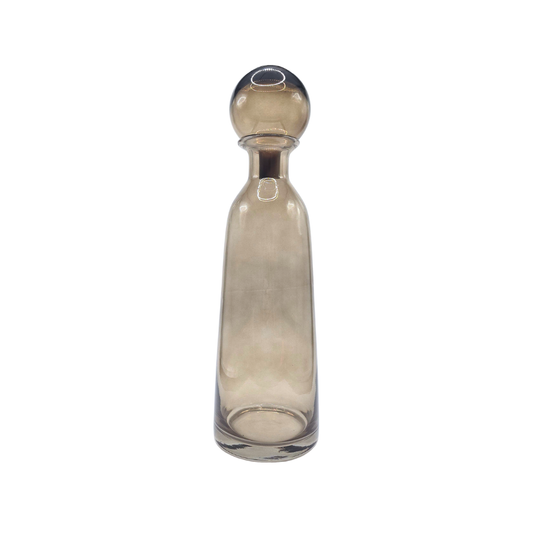 Vaso Fumê em vidro pintado marrom fumê - 42x12cm - Il Nido