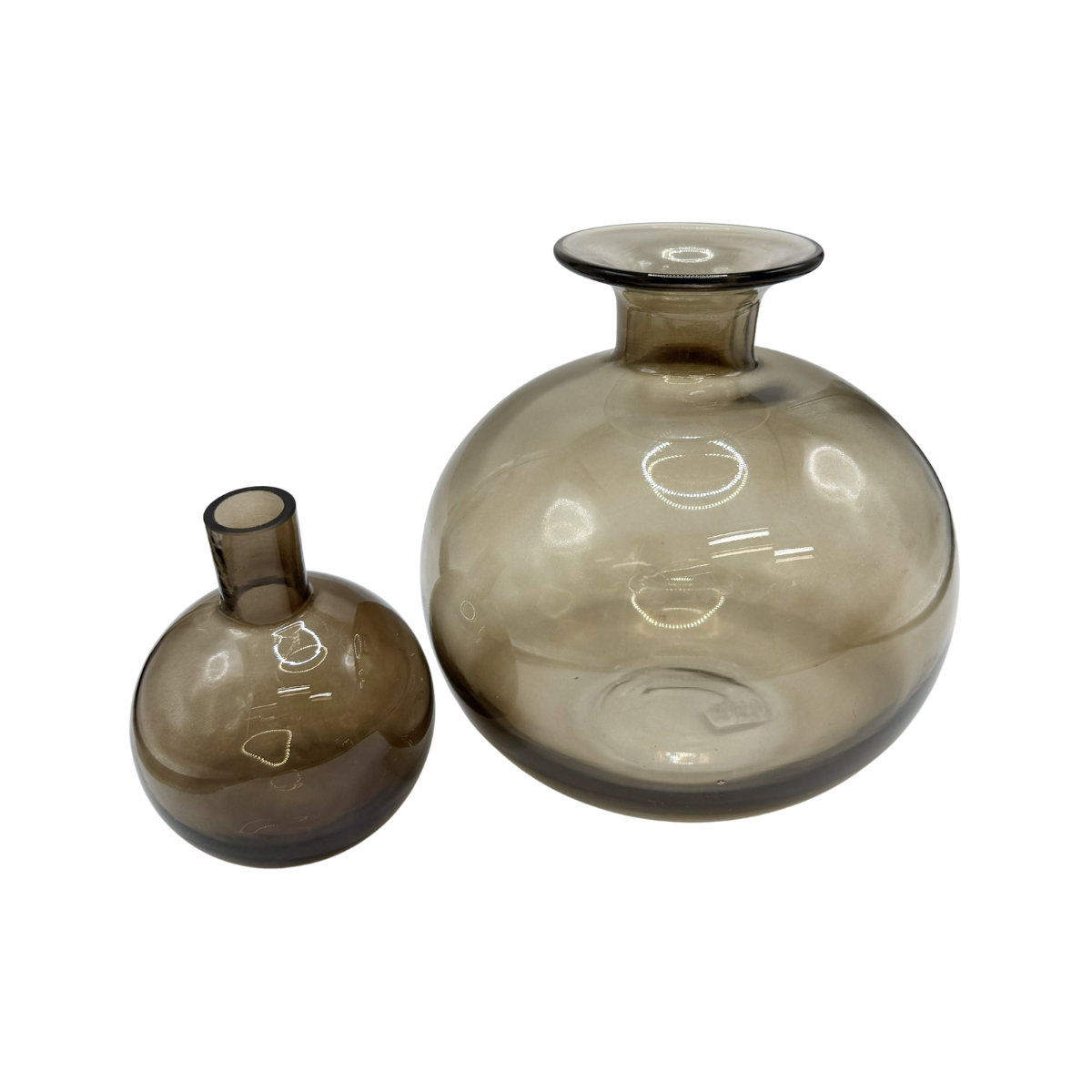 Vaso Fumê em vidro marrom fumê em vista detalhada - Il Nido