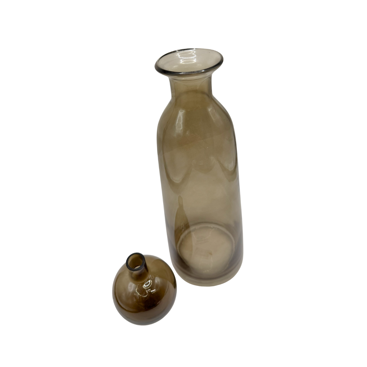 Vaso Fumê em vidro marrom fumê em vista detalhada - Il Nido