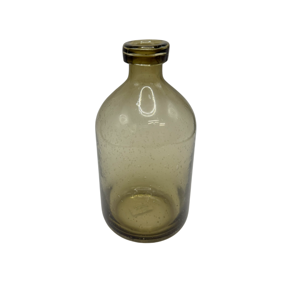 Vaso Fumê em vidro marrom fumê estilo garrafa vista frontal - Il Nido