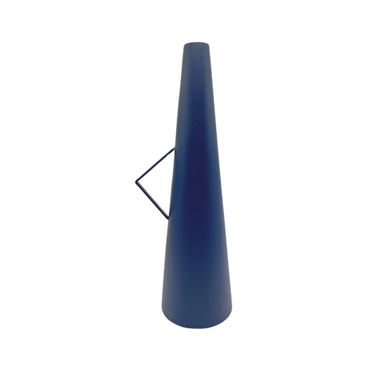 Vaso Iron em ferro pintado azul marinho - 36x10cm - Il Nido